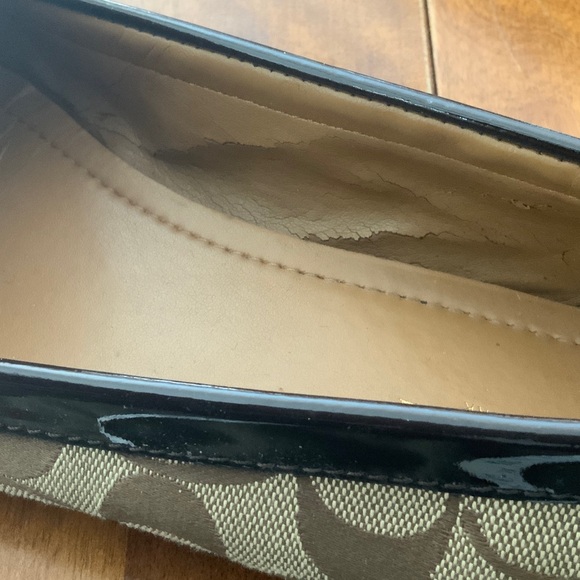 Coach Women's Khaki/Chestnut  Loafers - Picture 9 of 9